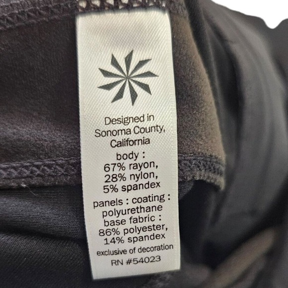 Athleta Womens XS Ponte‎ Lux Faux Leather Zip Leggings - Picture 14 of 15